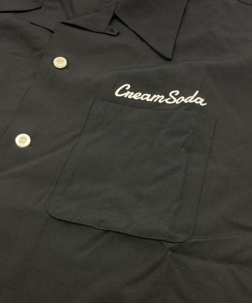 CREAM SODA（クリームソーダ）CREAM SODA (クリームソーダ) 双龍刺繍シャツ ブラック サイズ:Lの古着・服飾アイテム