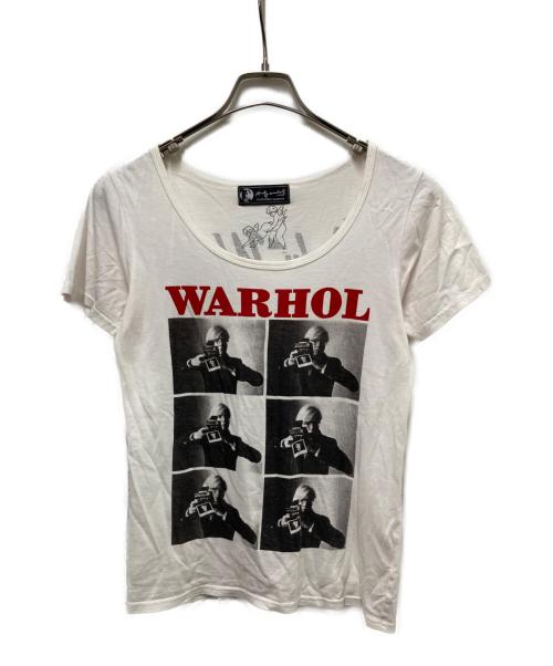 Andy Warhol by HYSTERIC GLAMOUR（アンディーウォーホルバイヒステリックグラマー）Andy Warhol by HYSTERIC GLAMOUR (アンディーウォーホルバイヒステリックグラマー) プリントカットソー ホワイト サイズ:Freeの古着・服飾アイテム