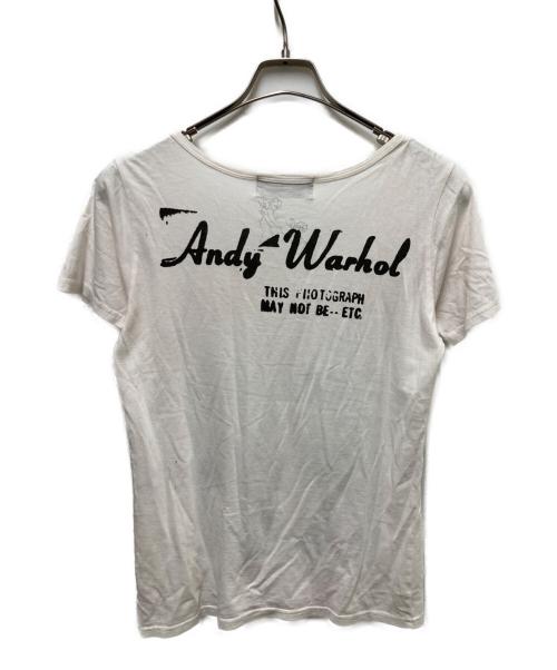 Andy Warhol by HYSTERIC GLAMOUR（アンディーウォーホルバイヒステリックグラマー）Andy Warhol by HYSTERIC GLAMOUR (アンディーウォーホルバイヒステリックグラマー) プリントカットソー ホワイト サイズ:Freeの古着・服飾アイテム