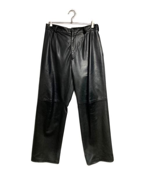 edition（エディション）edition (エディション) EURO GOAT LEATHER SLACKS/ユーロゴートレザースラックス ブラック サイズ:Lの古着・服飾アイテム