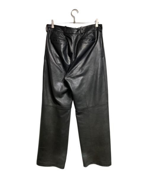 edition（エディション）edition (エディション) EURO GOAT LEATHER SLACKS/ユーロゴートレザースラックス ブラック サイズ:Lの古着・服飾アイテム