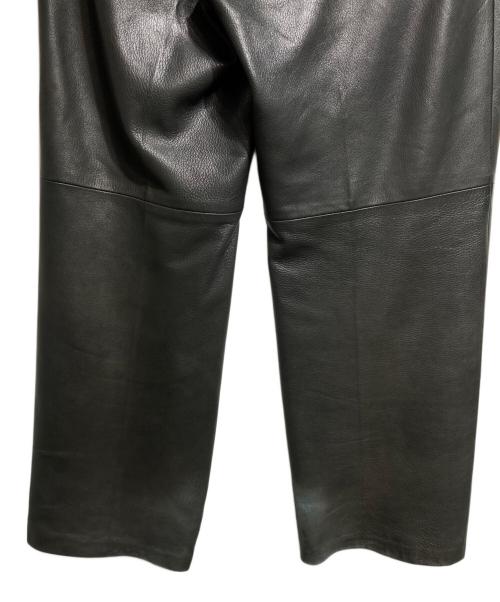 edition（エディション）edition (エディション) EURO GOAT LEATHER SLACKS/ユーロゴートレザースラックス ブラック サイズ:Lの古着・服飾アイテム