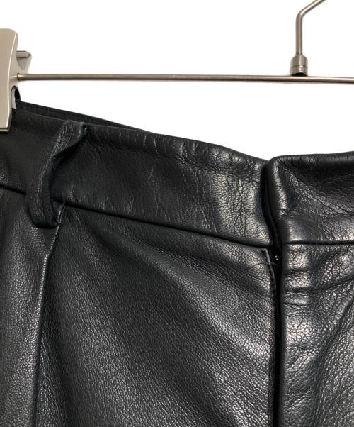 edition（エディション）edition (エディション) EURO GOAT LEATHER SLACKS/ユーロゴートレザースラックス ブラック サイズ:Lの古着・服飾アイテム
