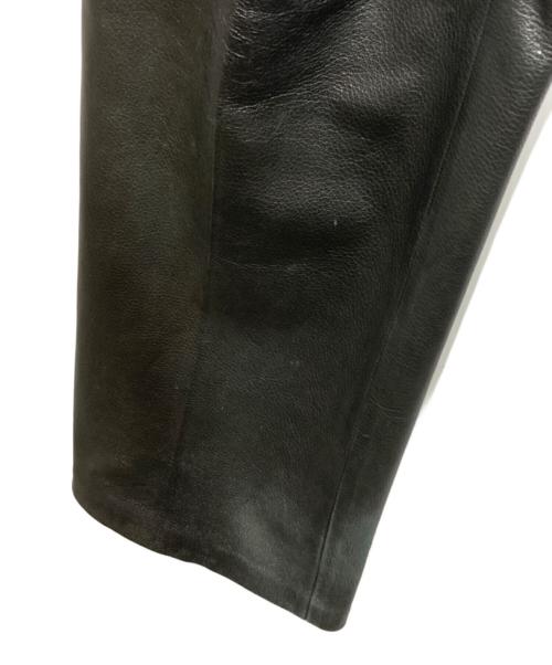 edition（エディション）edition (エディション) EURO GOAT LEATHER SLACKS/ユーロゴートレザースラックス ブラック サイズ:Lの古着・服飾アイテム