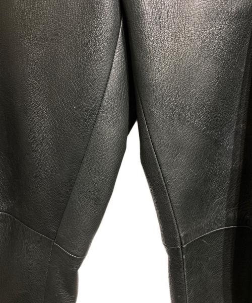 edition（エディション）edition (エディション) EURO GOAT LEATHER SLACKS/ユーロゴートレザースラックス ブラック サイズ:Lの古着・服飾アイテム