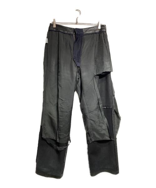 edition（エディション）edition (エディション) EURO GOAT LEATHER SLACKS/ユーロゴートレザースラックス ブラック サイズ:Lの古着・服飾アイテム
