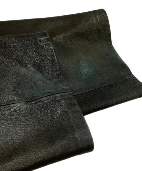 edition（エディション）edition (エディション) EURO GOAT LEATHER SLACKS/ユーロゴートレザースラックス ブラック サイズ:Lの古着・服飾アイテム