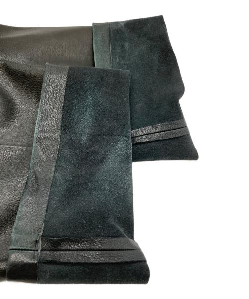 edition（エディション）edition (エディション) EURO GOAT LEATHER SLACKS/ユーロゴートレザースラックス ブラック サイズ:Lの古着・服飾アイテム