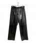 edition（エディション）の古着「EURO GOAT LEATHER SLACKS/ユーロゴートレザースラックス」｜ブラック
