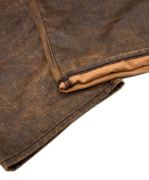 stussy（ステューシー）stussy (ステューシー) BIG OL JEAN COATED COTTON ブラウン サイズ:28の古着・服飾アイテム