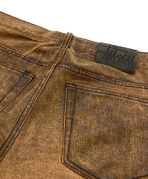 stussy（ステューシー）stussy (ステューシー) BIG OL JEAN COATED COTTON ブラウン サイズ:28の古着・服飾アイテム