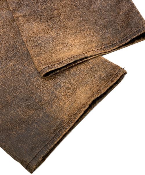 stussy（ステューシー）stussy (ステューシー) BIG OL JEAN COATED COTTON ブラウン サイズ:28の古着・服飾アイテム
