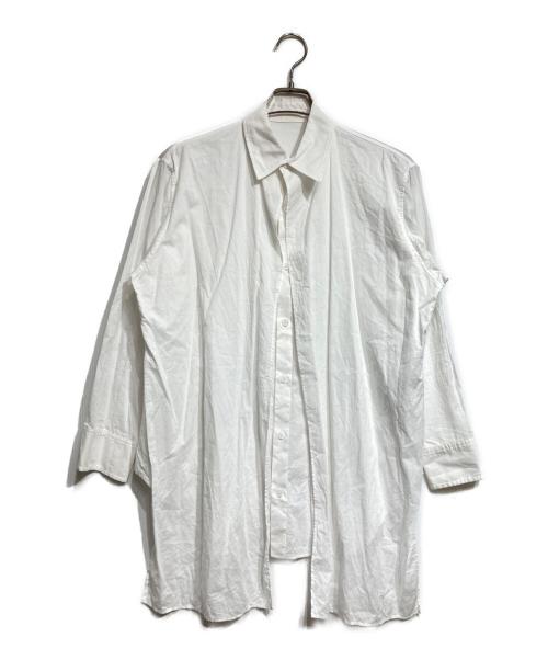 Yohji Yamamoto collections（ヨウジヤマモトコレクションズ）Yohji Yamamoto collections (ヨウジヤマモトコレクションズ) LAWN LONG DRESS SHIRT/ローンロングドレスシャツ ホワイト サイズ:1の古着・服飾アイテム