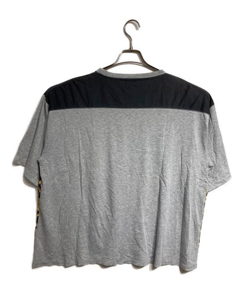 Saint Laurent Paris（サンローランパリ）Saint Laurent Paris (サンローランパリ) ダメージ加工レオパードTシャツ/Distressed leopard print T-shirt グレー×イエロー サイズ:XSの古着・服飾アイテム