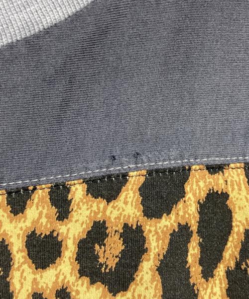 Saint Laurent Paris（サンローランパリ）Saint Laurent Paris (サンローランパリ) ダメージ加工レオパードTシャツ/Distressed leopard print T-shirt グレー×イエロー サイズ:XSの古着・服飾アイテム