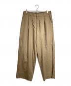 KOLORカラー）の古着「トロピカルウールトラウザーパンツ/Tropical wool trousers」｜ブラウン