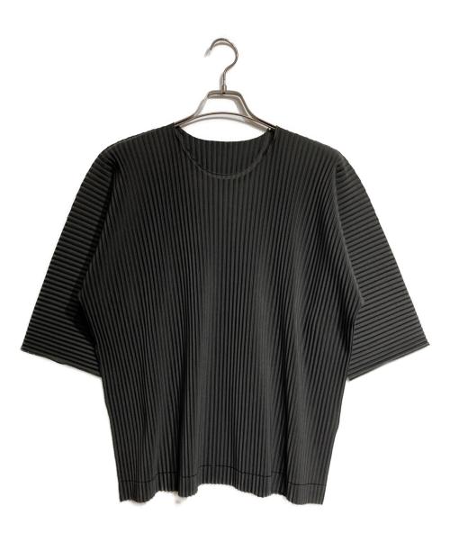 HOMME PLISSE ISSEY MIYAKE（オム プリッセ イッセイ ミヤケ）HOMME PLISSE ISSEY MIYAKE (オム プリッセ イッセイ ミヤケ) プリーツカットソー/Pleated cut-and-sew グレー サイズ:ーの古着・服飾アイテム