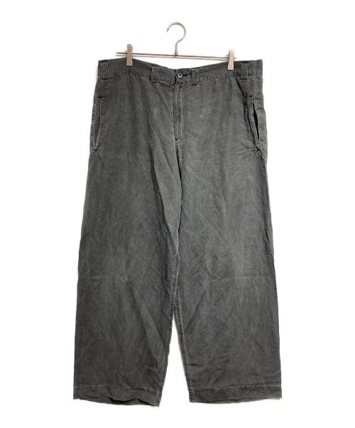 Y's（ワイズ）Y's (ワイズ) リネンシルクワイドパンツ/Linen silk wide pants グレー サイズ:3の古着・服飾アイテム