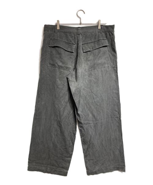 Y's（ワイズ）Y's (ワイズ) リネンシルクワイドパンツ/Linen silk wide pants グレー サイズ:3の古着・服飾アイテム