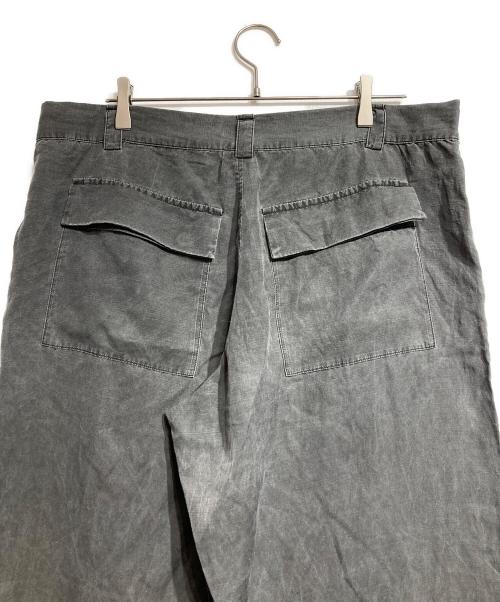 Y's（ワイズ）Y's (ワイズ) リネンシルクワイドパンツ/Linen silk wide pants グレー サイズ:3の古着・服飾アイテム