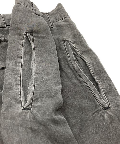Y's（ワイズ）Y's (ワイズ) リネンシルクワイドパンツ/Linen silk wide pants グレー サイズ:3の古着・服飾アイテム