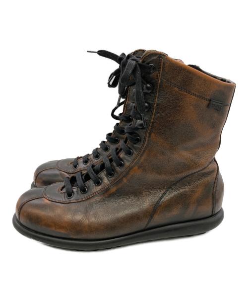 CAMPER（カンペール）CAMPER (カンペール) PELOTAS ARIEL  バイカーブーツ ブラウン サイズ:43の古着・服飾アイテム