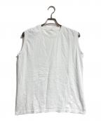 COMOLIコモリ）の古着「コットンジャージ ノースリーブ/Cotton jersey sleeveless top / tee」｜ホワイト