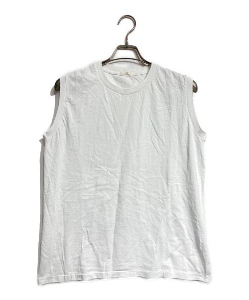 COMOLI（コモリ）COMOLI (コモリ) コットンジャージ ノースリーブ/Cotton jersey sleeveless top / tee ホワイト サイズ:2の古着・服飾アイテム
