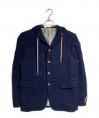 Thom Browneトムブラウン）の古着「Moleskin Blazer/金釦モールスキンブレザー」｜ネイビー