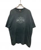 HARLEY-DAVIDSONハーレーダビッドソン）の古着「90s 企業ロゴプリントTシャツ」｜ブラック