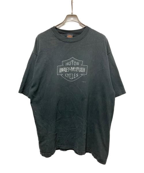 HARLEY-DAVIDSON（ハーレーダビッドソン）HARLEY-DAVIDSON (ハーレーダビッドソン) 90s 企業ロゴプリントTシャツ ブラック サイズ:SIZE XLの古着・服飾アイテム