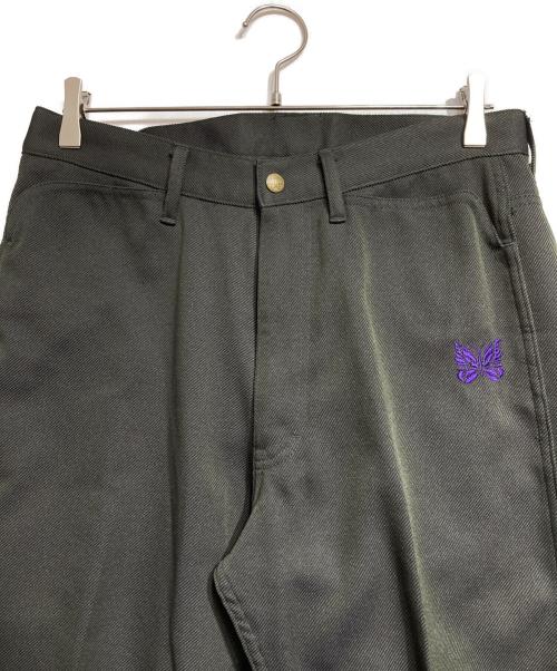 Needles（ニードルズ）Needles (ニードルズ) Straight Jean - Poly Twill/ストレートジーンズ - ポリツイル オリーブ サイズ:Mの古着・服飾アイテム