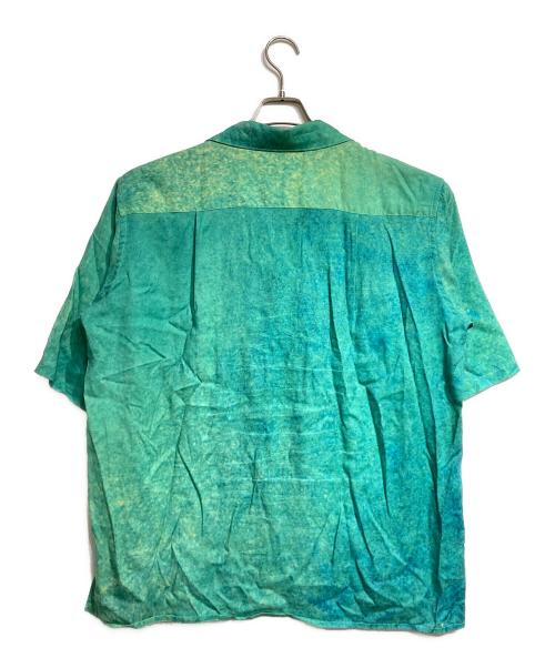 YOKE（ヨーク）YOKE (ヨーク) GRADATIOＮ PRINTED OPEN COLLAR SHIRT/グラデーションプリンテッドオープンカラーシャツ グリーン サイズ:2の古着・服飾アイテム