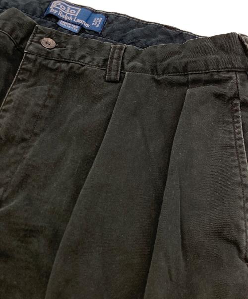 POLO RALPH LAUREN（ポロ・ラルフローレン）POLO RALPH LAUREN (ポロ・ラルフローレン) 2タックチノパン ブラック サイズ:	SIZE 34の古着・服飾アイテム