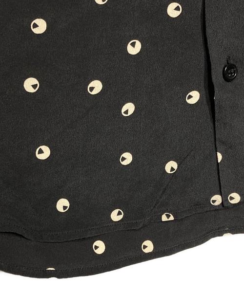Saint Laurent Paris（サンローランパリ）Saint Laurent Paris (サンローランパリ) ドットプリントシルクシャツ/Dot print silk shirt ブラック サイズ:38の古着・服飾アイテム