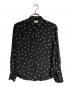Saint Laurent Paris（サンローランパリ）の古着「ドットプリントシルクシャツ/Dot print silk shirt」｜ブラック
