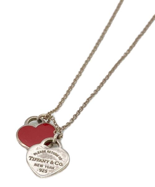 TIFFANY & Co.（ティファニー）TIFFANY & Co. (ティファニー) リターントゥ ダブルハート ネックレス/ミニ シルバー×レッドの古着・服飾アイテム