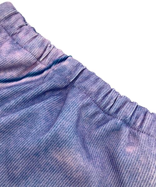 NON TOKYO（ノントーキョー）NON TOKYO (ノントーキョー) PRINT RIB TIGHT SKIRT スカイブルー×パープル サイズ:	SIZE Freeの古着・服飾アイテム