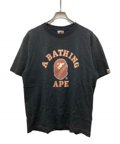 A BATHING APE エイプ 歴代ロゴ　総柄　カレッジロゴ ロンＴ　M 中古・古着通販】A BATHING APE (アベイシングエイプ) カレッジロゴ