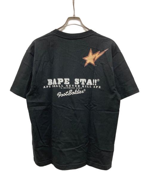 A BATHING APE（アベイシングエイプ）A BATHING APE (アベイシングエイプ) カレッジロゴプリントTシャツ ブラック サイズ:Lの古着・服飾アイテム