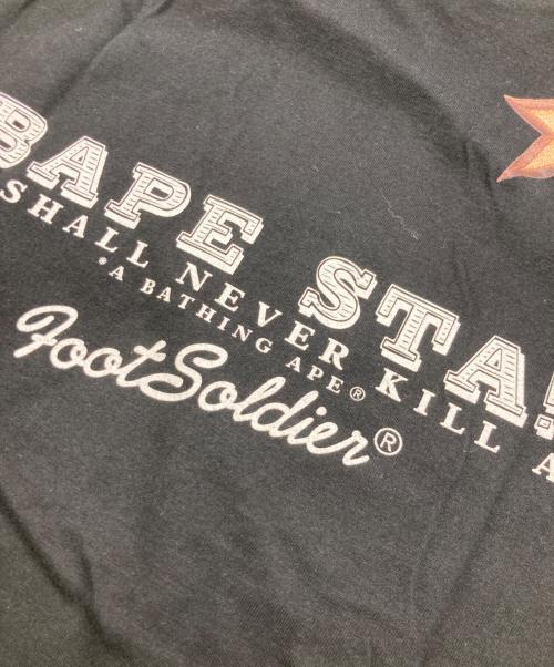 A BATHING APE（アベイシングエイプ）A BATHING APE (アベイシングエイプ) カレッジロゴプリントTシャツ ブラック サイズ:Lの古着・服飾アイテム