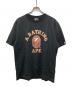 A BATHING APE（アベイシングエイプ）の古着「カレッジロゴプリントTシャツ」｜ブラック