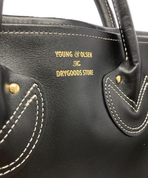 YOUNG & OLSEN The DRYGOODS STORE（ヤングアンドオルセン ザ ドライグッズストア）YOUNG & OLSEN The DRYGOODS STORE (ヤングアンドオルセン ザ ドライグッズストア) レザーハンドバッグ ブラックの古着・服飾アイテム