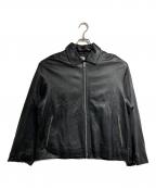 MAISON SPECIALメゾンスペシャル）の古着「Prime Over Single Rider Collared Jacket/プライムオーバー シングル ライダース カラード ジャケット」｜ブラック