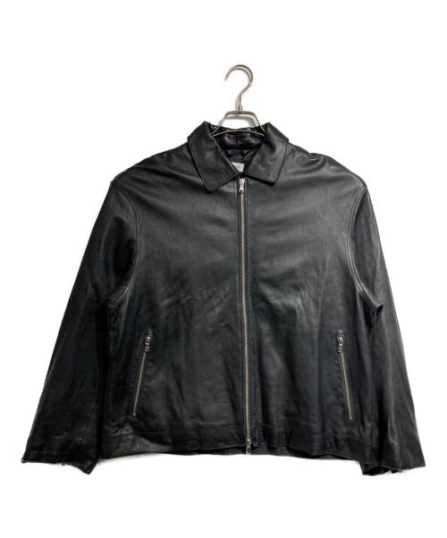 MAISON SPECIAL（メゾンスペシャル）MAISON SPECIAL (メゾンスペシャル) Prime Over Single Rider Collared Jacket/プライムオーバー シングル ライダース カラード ジャケット ブラック サイズ:1の古着・服飾アイテム