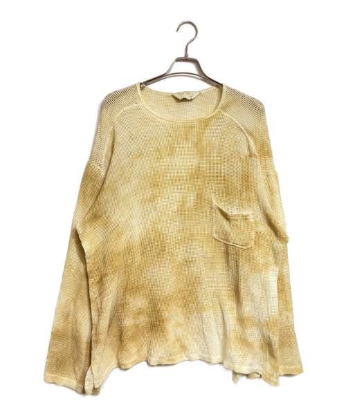 ANCELLM（アンセルム）ANCELLM (アンセルム) DYED MESH LS T-SHIRT/ダイドメッシュロングスリーブTシャツ ベージュ サイズ:2の古着・服飾アイテム
