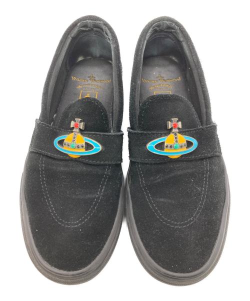 VANS（ヴァンズ）VANS (ヴァンズ) Vivienne Westwood (ヴィヴィアンウエストウッド) SLIP-ON ブラック サイズ:24.5cmの古着・服飾アイテム