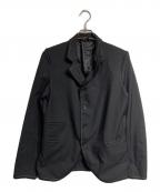 BLACK COMME des GARCONSブラックコムデギャルソン）の古着「製品染めポリツイル金ステッチジャケット/Garment-Dyed Poly Twill Jacket with Gold Stitching」｜ブラック