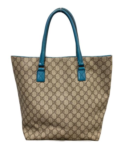 GUCCI（グッチ）GUCCI (グッチ) GG柄 コーティングキャンバストートバッグ ブラウンの古着・服飾アイテム