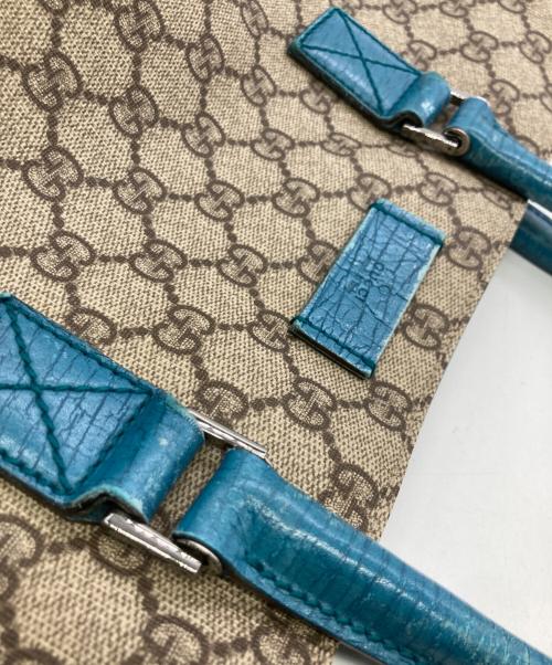 GUCCI（グッチ）GUCCI (グッチ) GG柄 コーティングキャンバストートバッグ ブラウンの古着・服飾アイテム